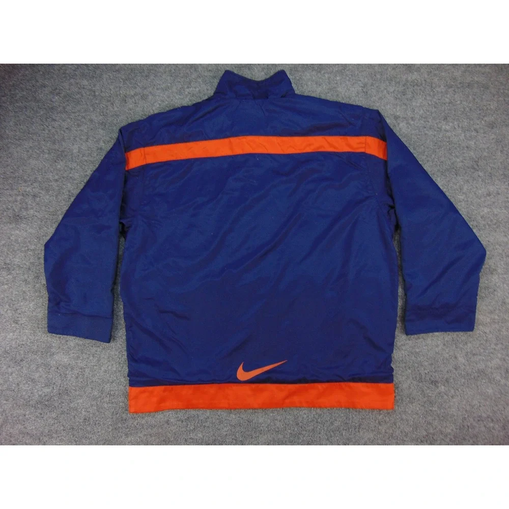 Nike Men's Windbreaker Jacket in Navy Blue and Orange